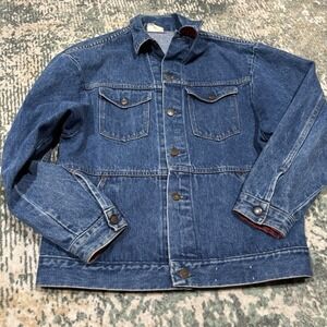 vintage Frontier Collection denim jacket women's  Size Small Flower Pattern